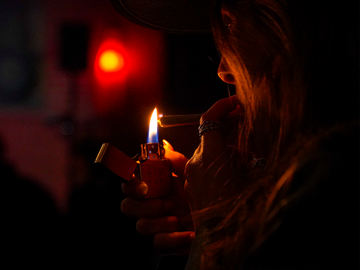 Winding down in a low lit room with Texas hemp.