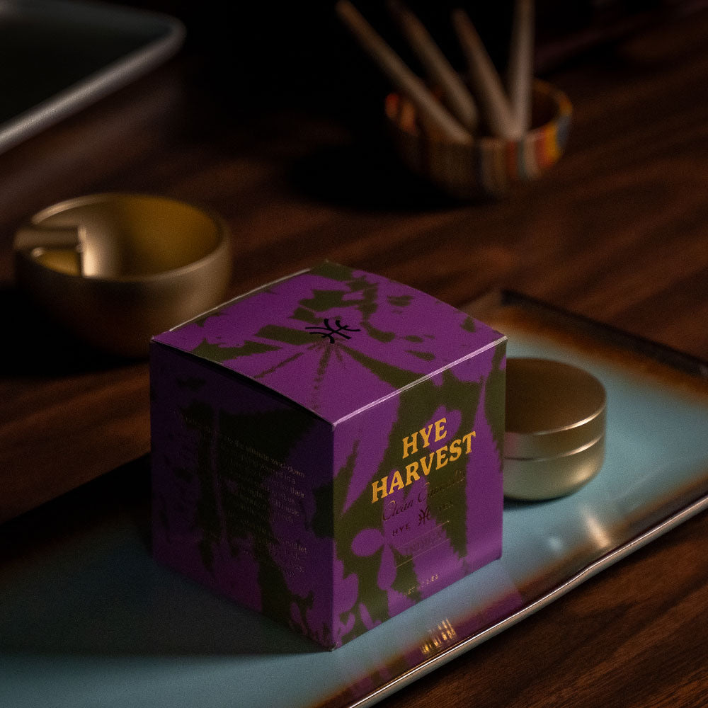 Hye Harvest Big Poppa THCa flower packaging for hemp-derived cannabis flower grown and hand harvested in Hye, Texas.